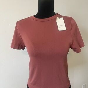 A New Day mauve  Fitted Short Sleeve T-Shirt
